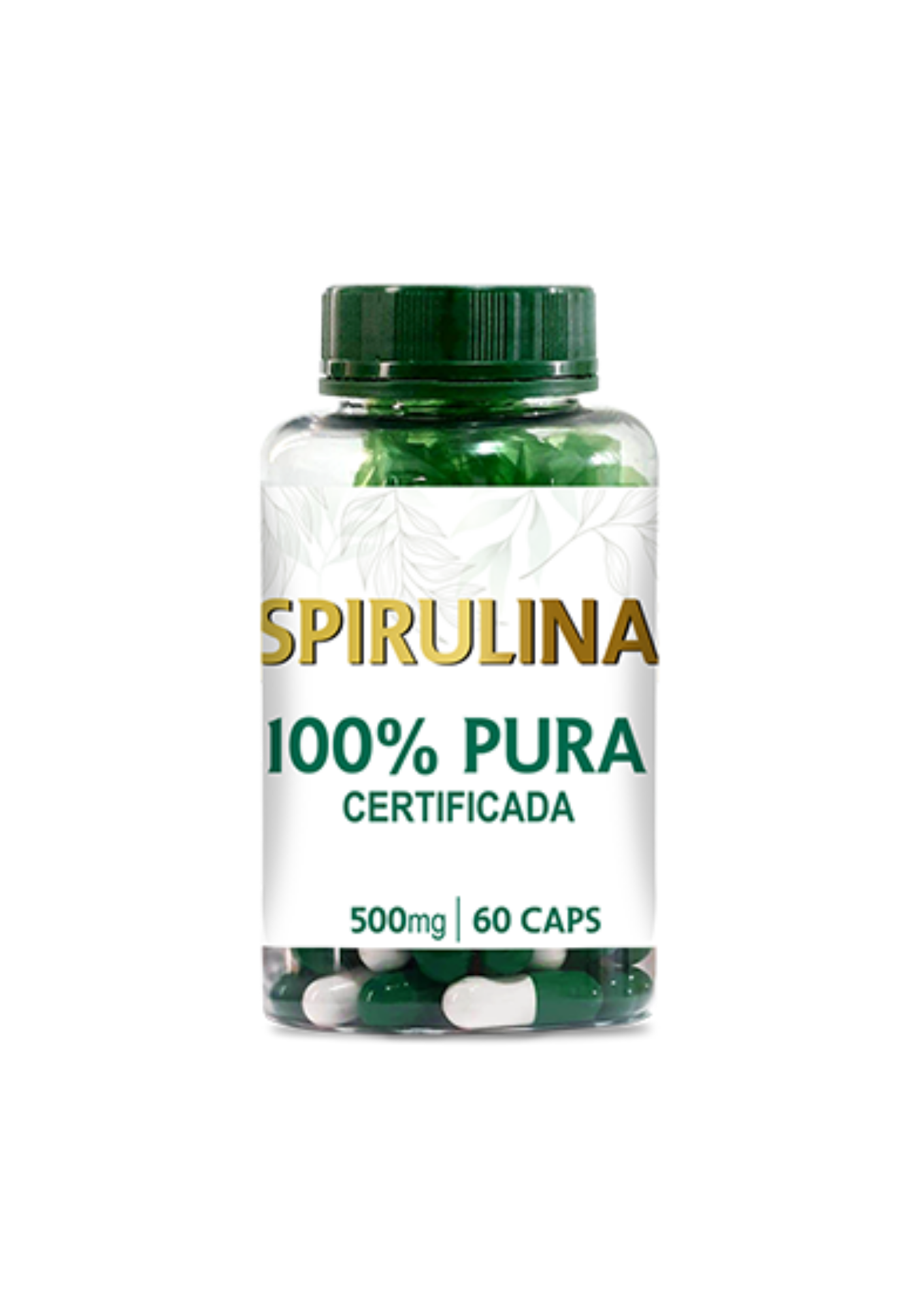  Extrato Puro de Spirulina 500mg