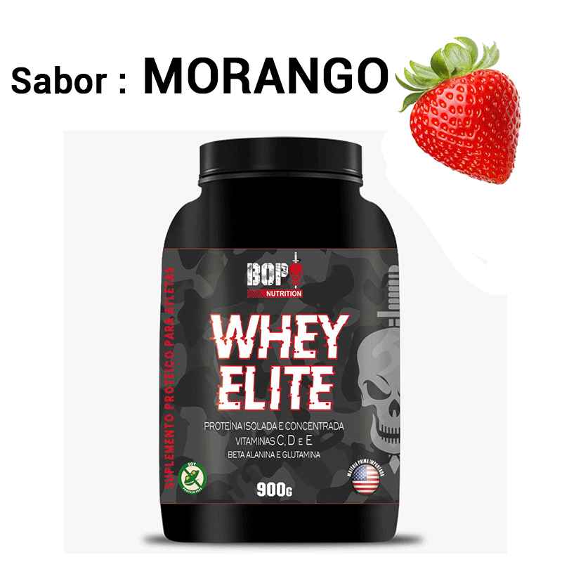 WHEY ELITE 900GR - morango