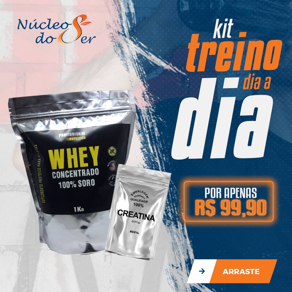  WHEY 1kg + CREATINA 400g refil