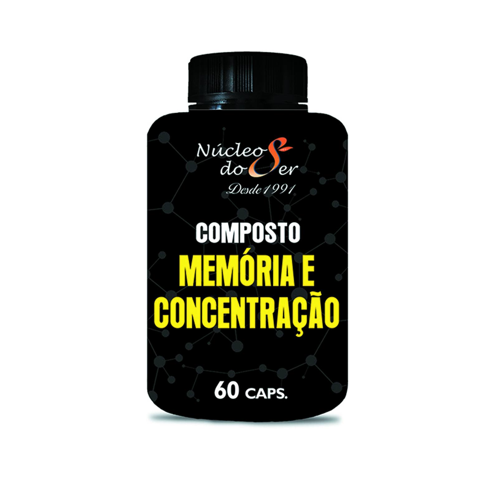 C�psula Para Mem�ria e Concentra��o  - 60 caps <br>Sa�de Corpo e Mente - R$ 100,00