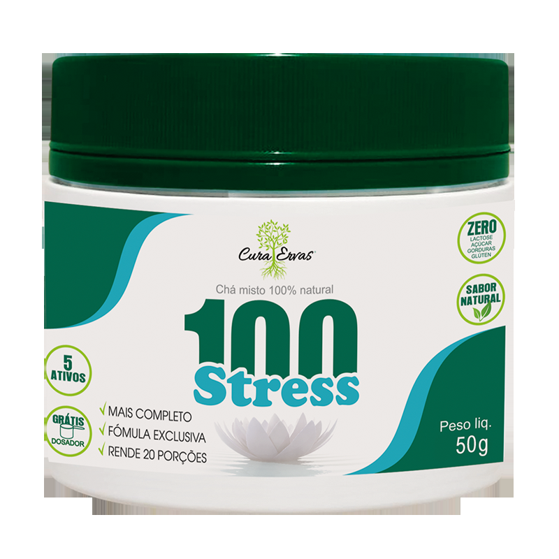 100 STRESS - 50 gramas <br> - Ch�s e Ervas - <br> - R$ 26,25