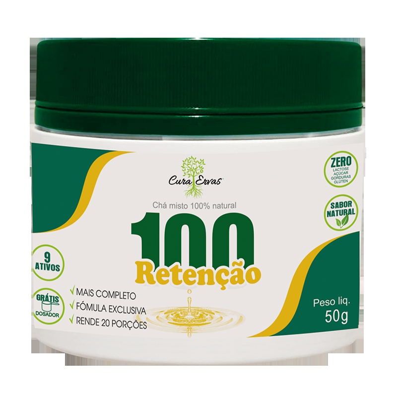 100 RETEN��O � 50 gramas <br> - Ch�s e Ervas - <br> - R$ 26,25