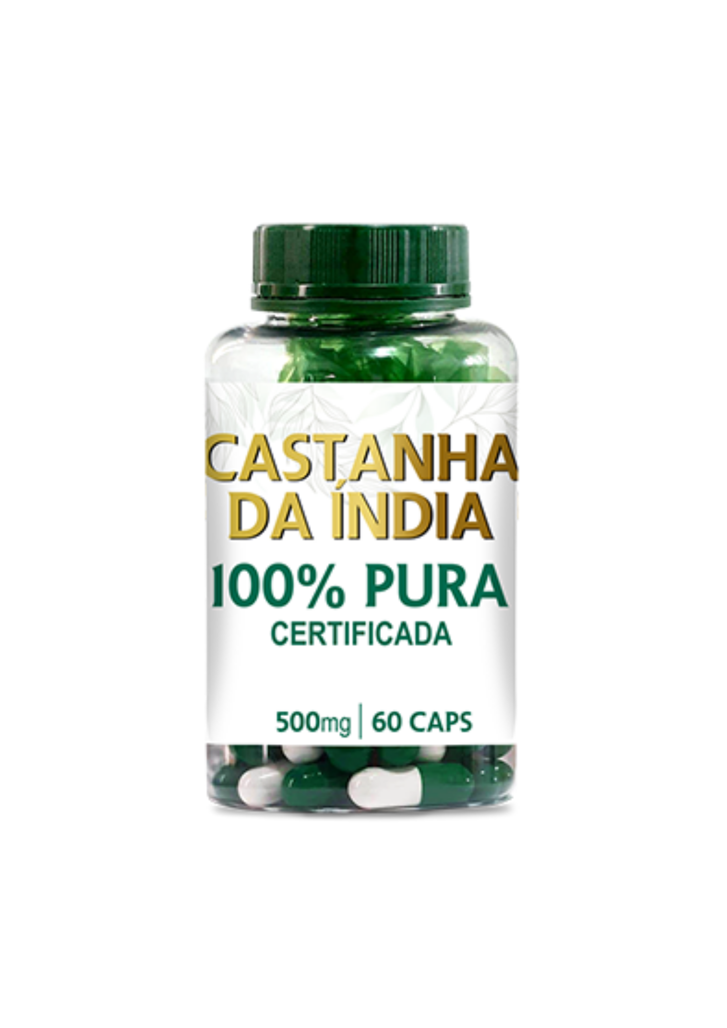 Extrato Puro de Castanha da �ndia 500mg<br>Linha de C�psulas Fitoter�picas - R$ 47,25